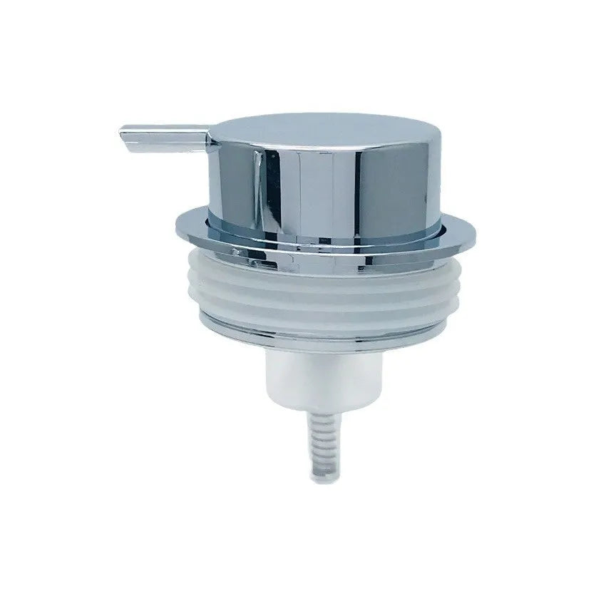 ABS plastic facial cleanser foam pump with hand-push mechanism in metallic finish