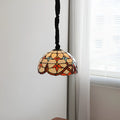 MD1027 hand-woven glass pendant lamp with Mediterranean design, ABS chassis, for bedroom or dining room