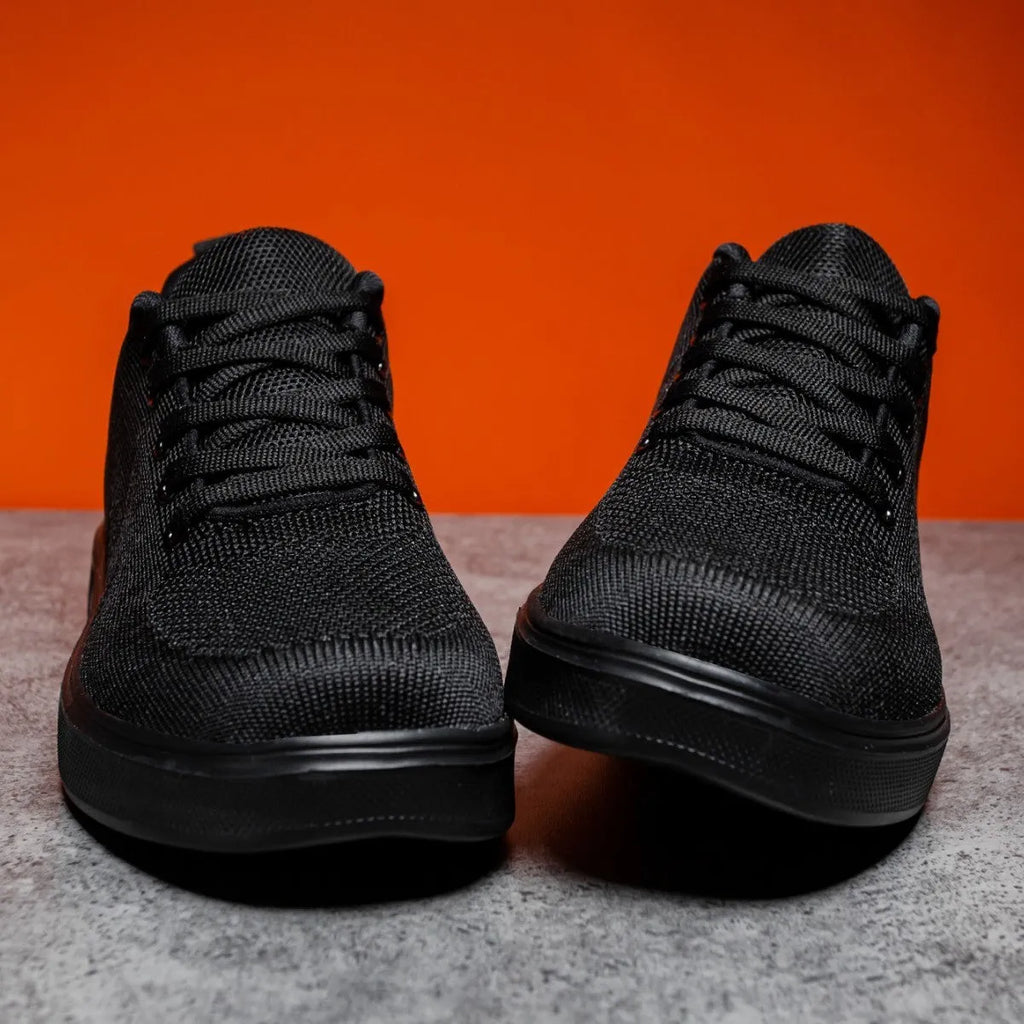 Light white thick sole casual board shoes with breathable mesh upper and EVA sole, lace-up flat heel design for unisex wear