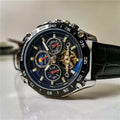 Men's automatic mechanical watch with 12mm thick case in various colour combinations