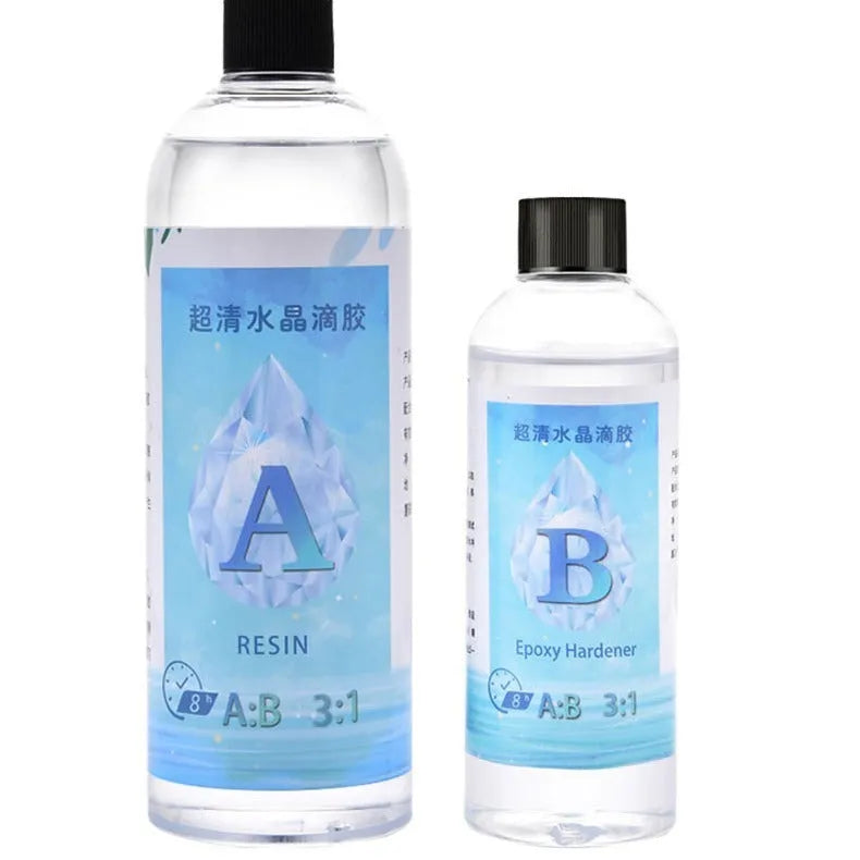 1kg epoxy resin crystal glue bottle with super clear hard or soft option for DIY crafts