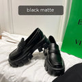 British style wide fit loafers in patent leather or matte finish with rubber sole and shallow opening