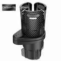 Second generation upgraded car cup holder modification accessory in carbon fibre or matte finish