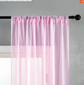 Modern simple pure cotton and linen window screen in black, 150x250cm, light-transmitting vertical perforated curtain