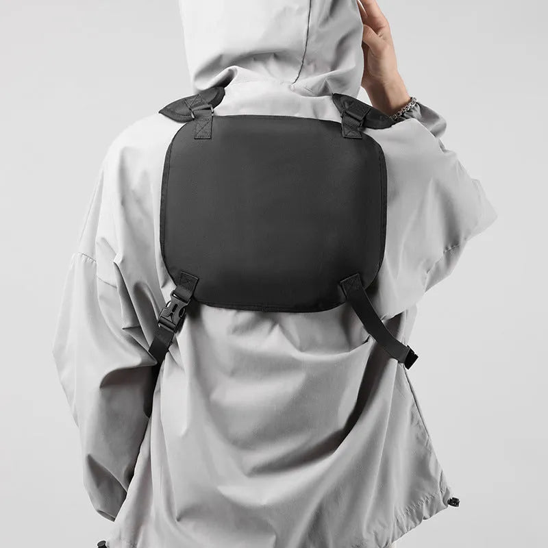 Waterproof nylon men's backpack with zippered compartments, soft surface finish, available in mesh cloth or common styles
