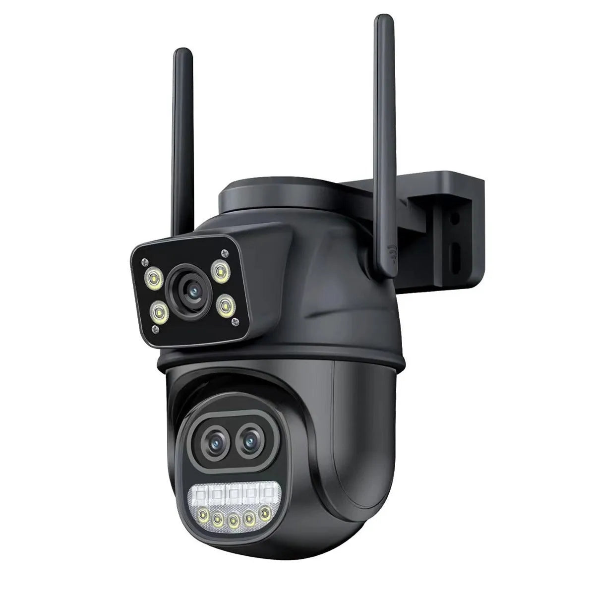 QX127 black binocular wireless home surveillance camera with 5x zoom and dual light night vision