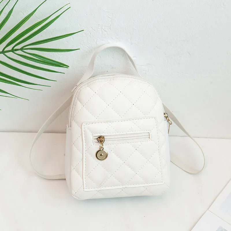 Girls' Korean style embroidered hardback bookbag backpack in black, pink or white colours