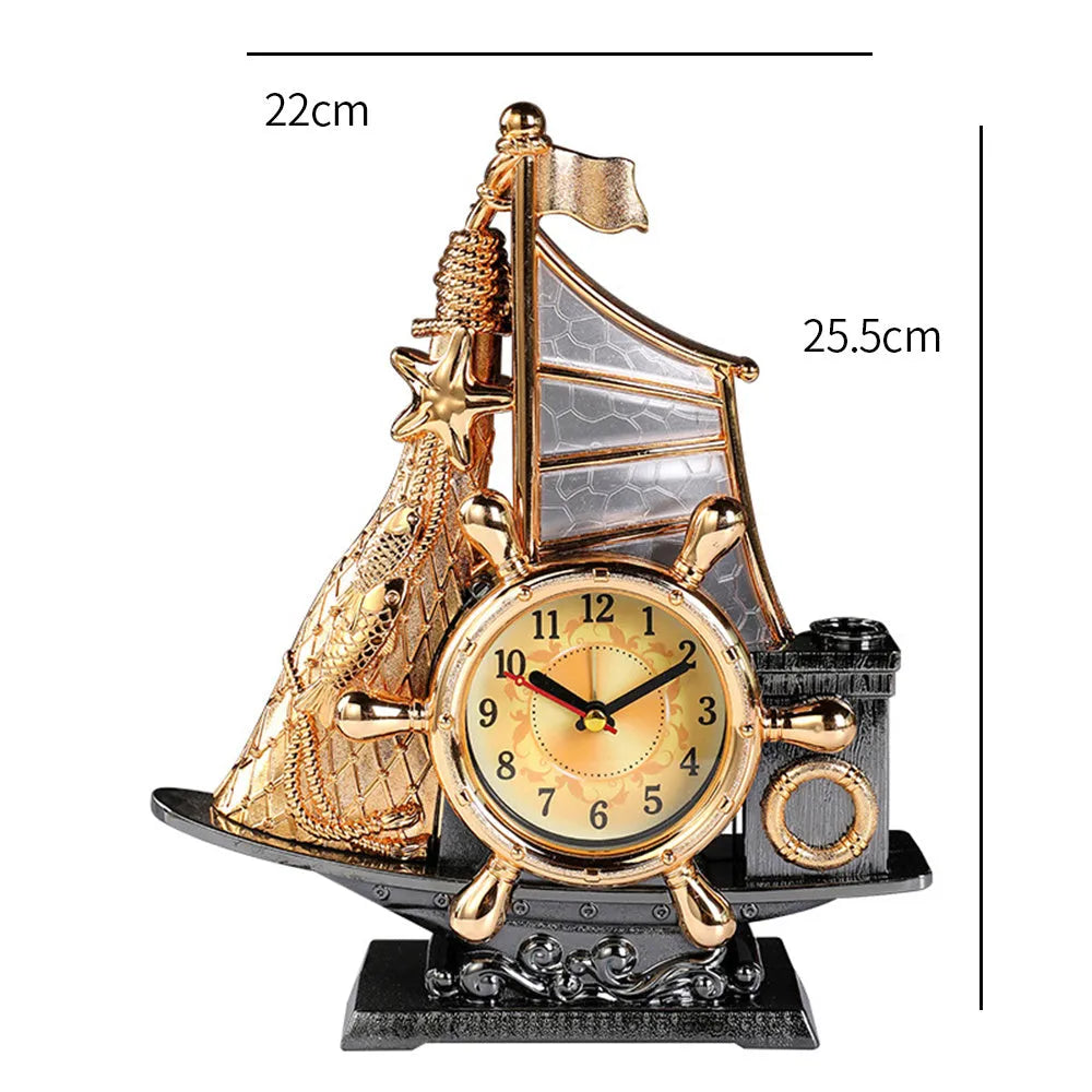 Fashion bedroom alarm clock creative home decor plastic clock gold or silver finish on desk