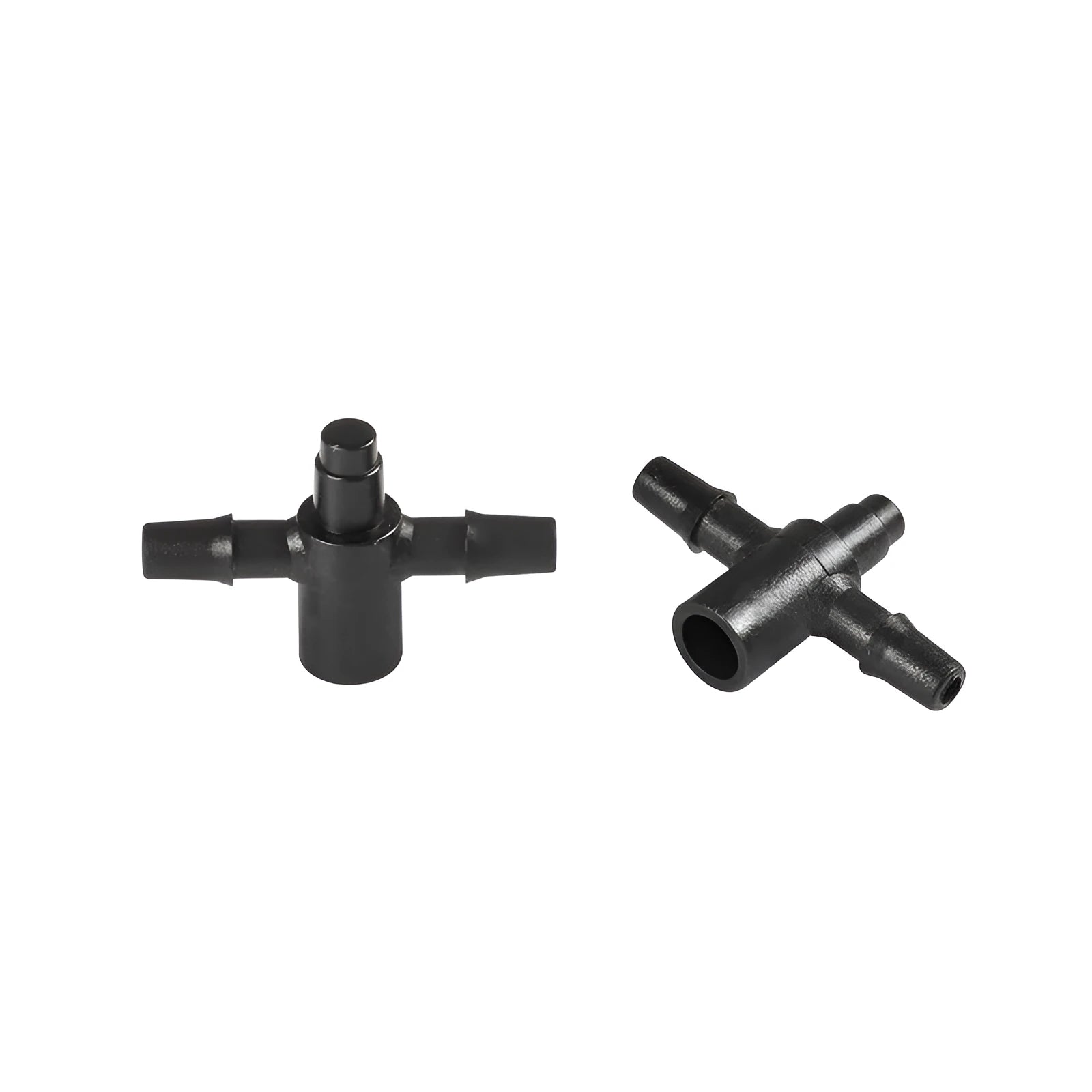 PE tee water distributor joint body for micro spray irrigation in garden and agricultural settings