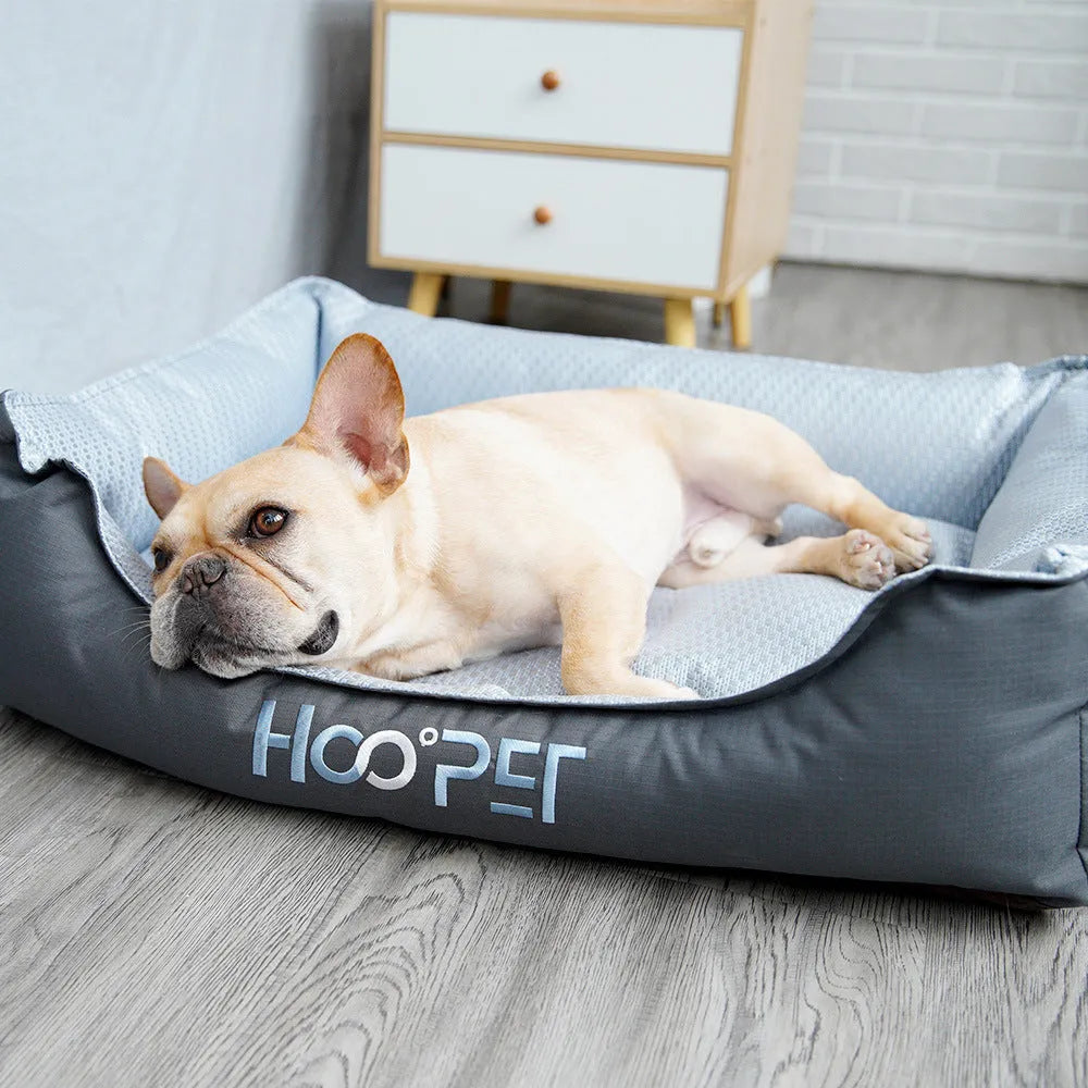 Soft summer cave-style pet bed with removable cover for small to large dogs and cats up to 30kg