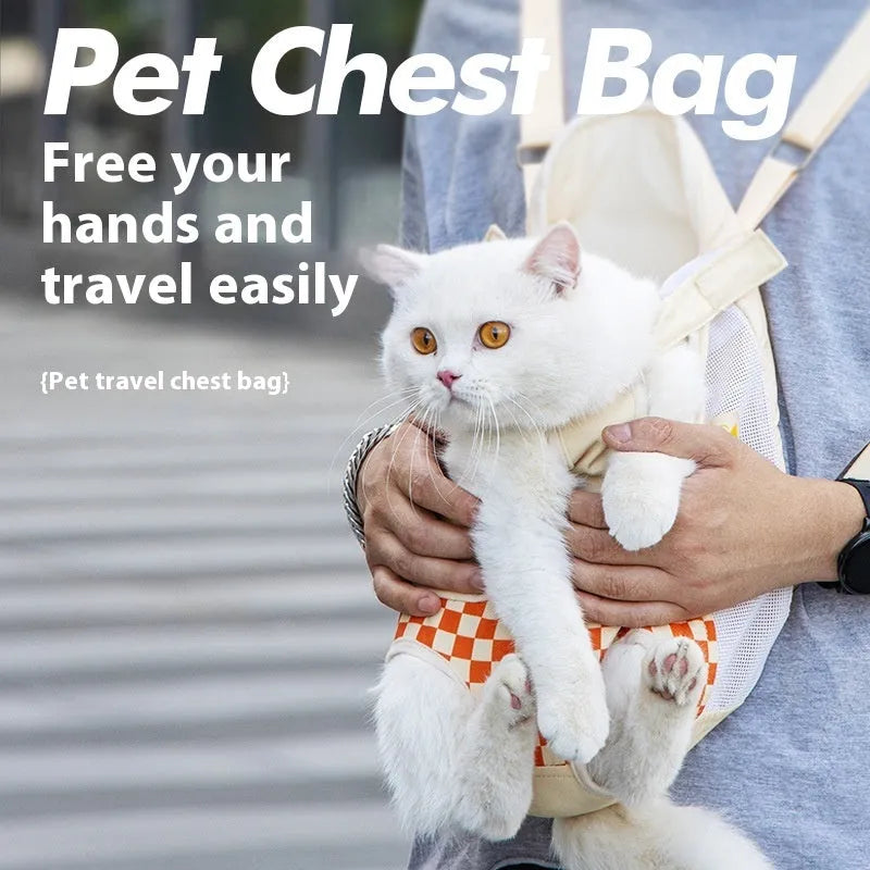 Pet Chest Go Out portable cat backpack in purple mist grape colour made from non-woven polyester canvas
