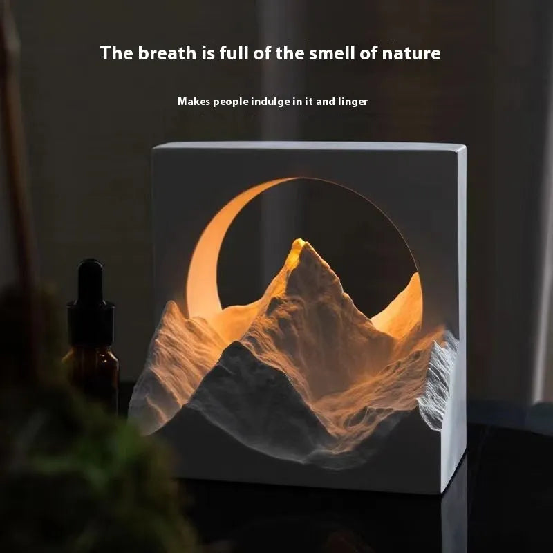 Creative aromatherapy expanded stone night light in Rizhao Jinshan L-shaped design with gypsum material and modern simplicity style