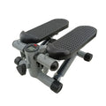 Silver grey household mini treadmill with hydraulic resistance for waist slimming exercises