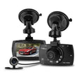 G30 HD car DVR dual camera system with front and rear recording capability and night vision