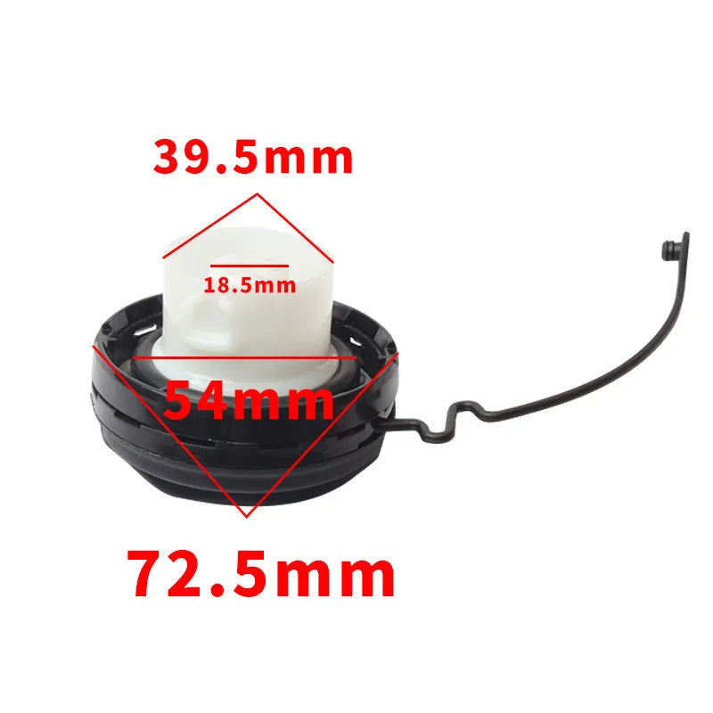 Snap-type fuel tank cap replacement for Toyota vehicles with push-fit fastening