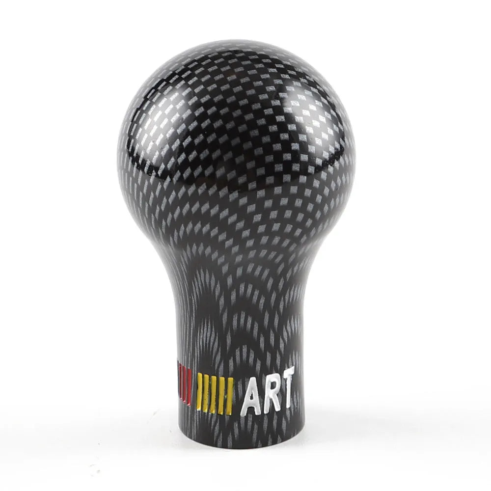 Black engineering plastic manual gear shift knob with sphere diameter 4.5cm and height 8cm, suitable for Mitsubishi Southeast series