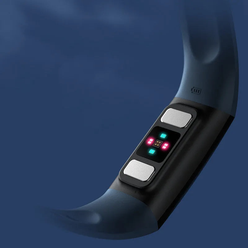 Y6 Black smart bracelet with health monitoring on a wrist
