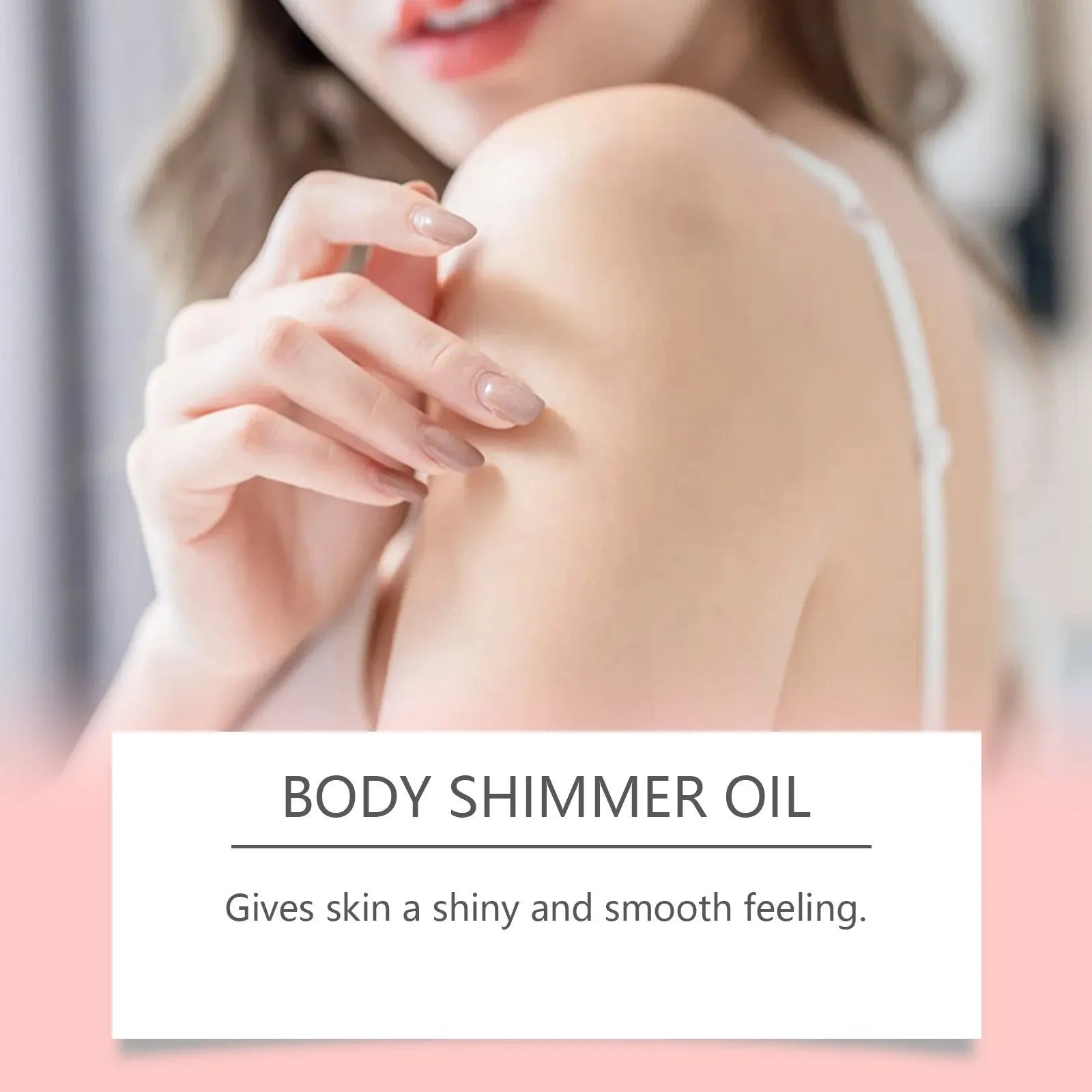 Sun Protection Body Oil 100ml bottle with ingredients including vitamin E, coconut oil, and avocado oil for UV defence and subtle shimmer