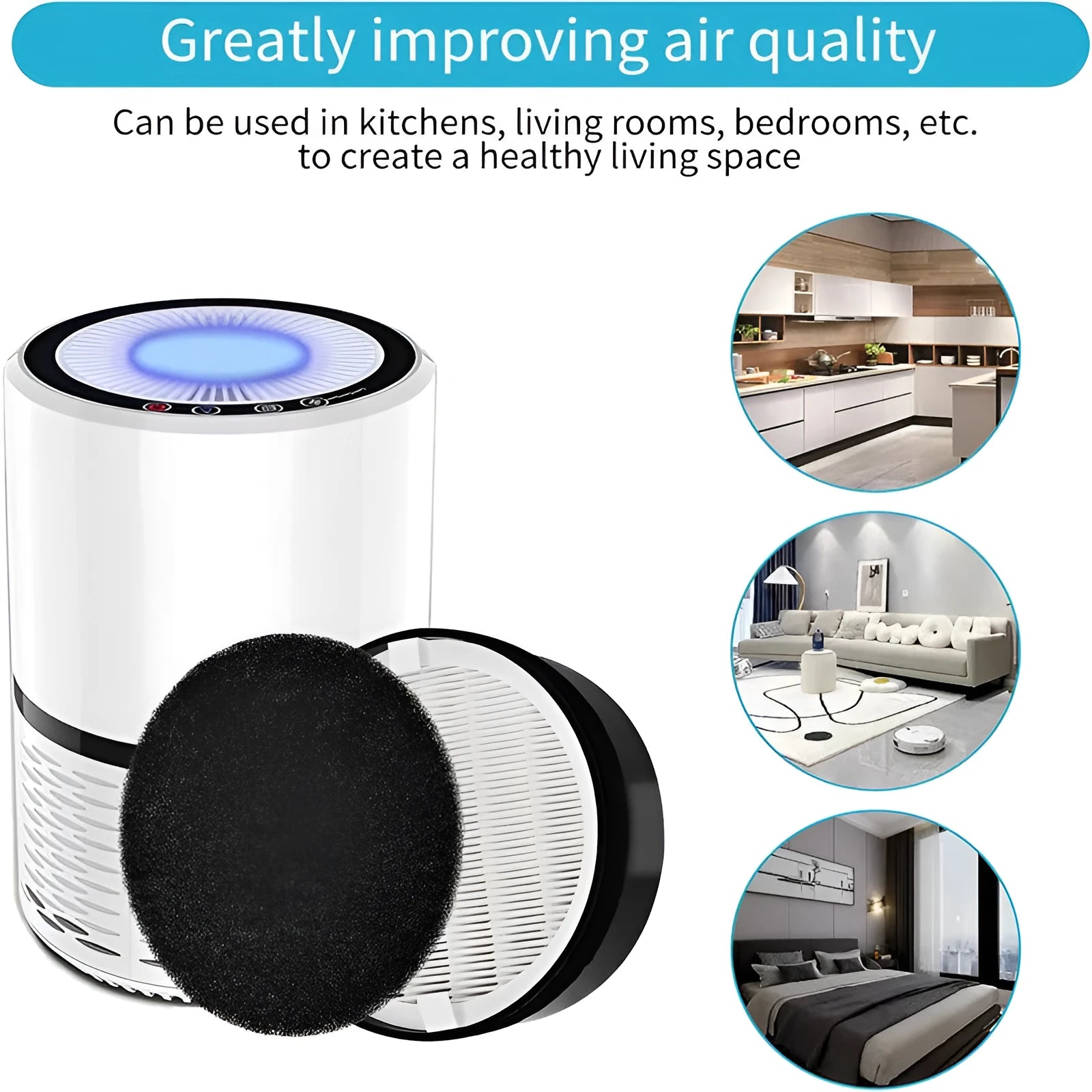Levoit LV-H132 air purifier replacement filter screen and cotton accessories