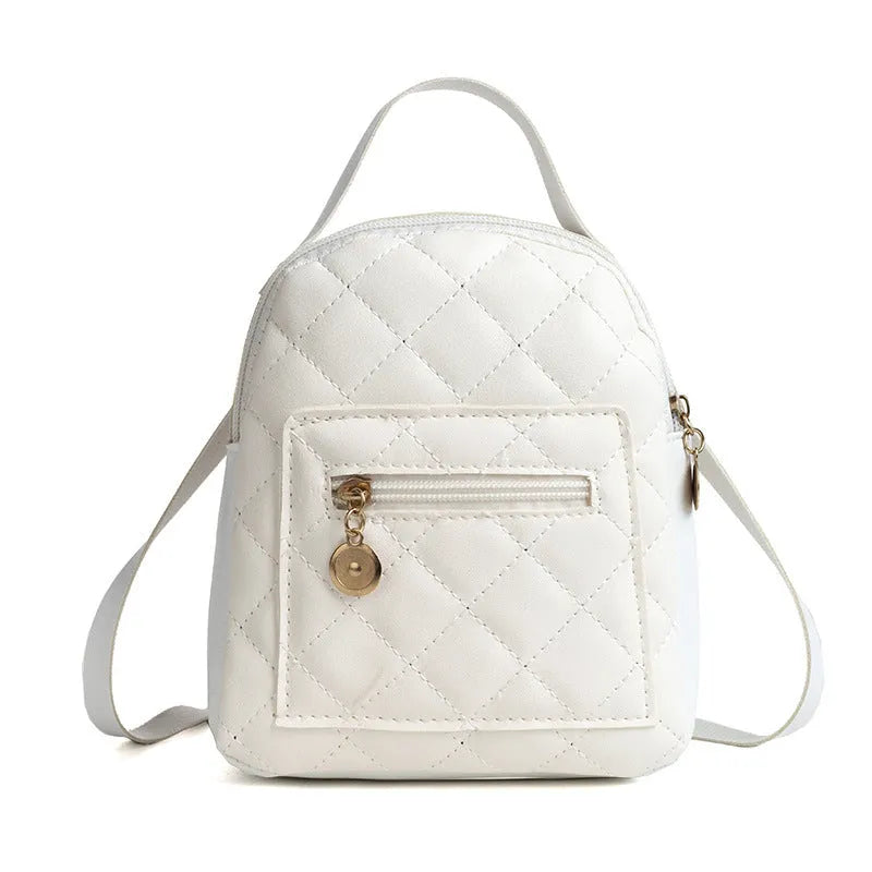 Girls' Korean style embroidered hardback bookbag backpack in black, pink or white colours