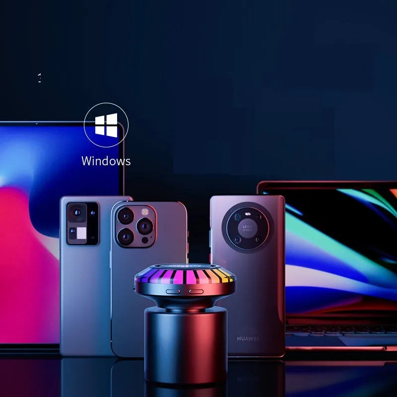 Voice control Bluetooth atmosphere lamp with polar light effect and 3.1cm cube design