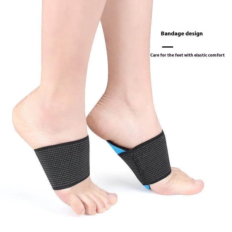Blue elastic bandage arch support foot pads for flat feet in adult and children sizes