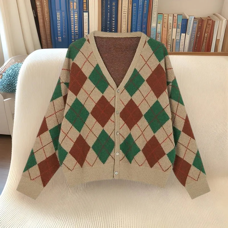 Casual acrylic knit cardigan coat in macaron colours with regular sleeves