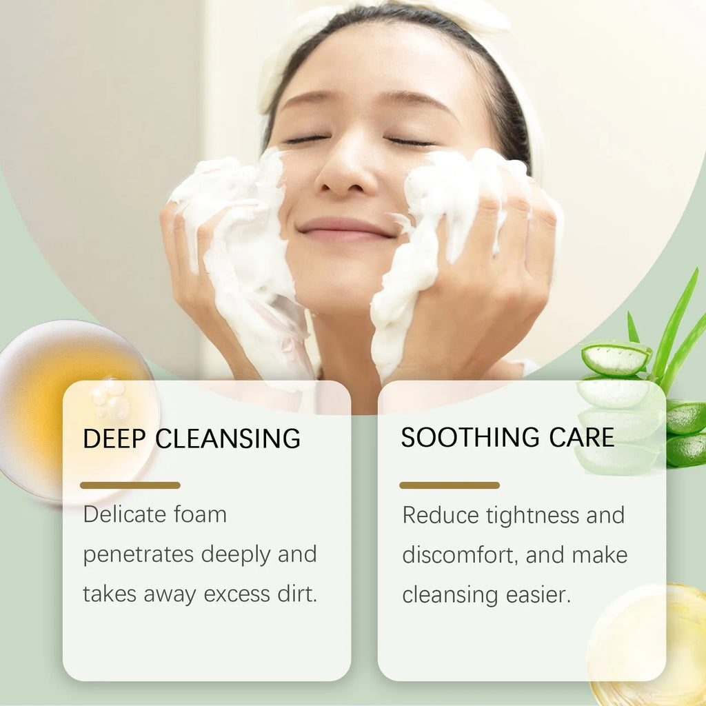 Centella Asiatica soothing facial cleanser 120g tube with botanical extracts for sensitive skin