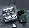 Wireless Bluetooth headset with touch controls and power display, in-ear style for sports and calling