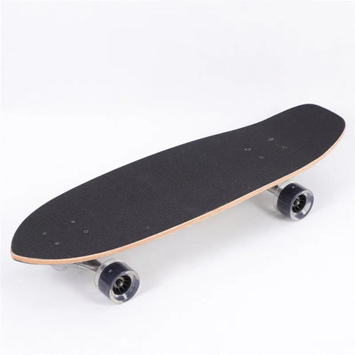 White 31-inch maple wooden street scooter on pavement