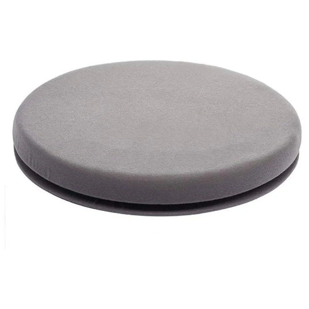 360-degree rotating car seat cushion with anti-slip base and plush cloth cover