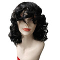 Women's long curly Afro wig in black, synthetic high temperature fibre, suitable for any face type