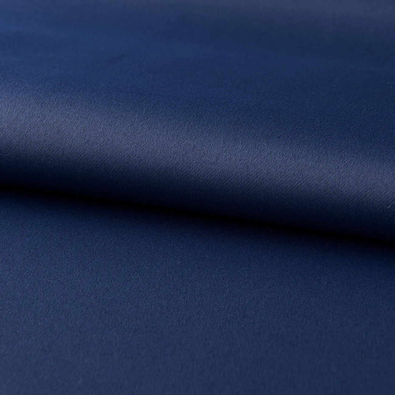 Dark blue printed blackout fabric curtain with perforated top, 140cm width