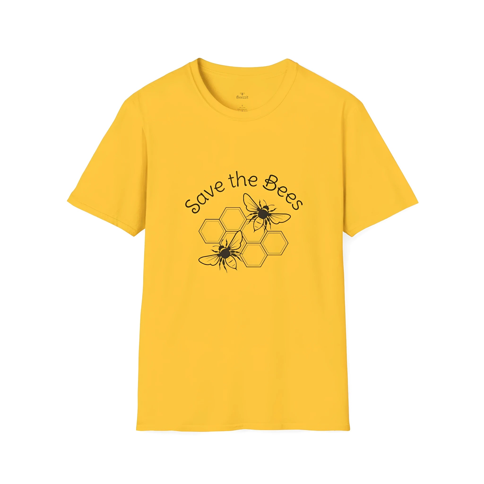 Yellow men's t-shirt with 3D digital printing, loose fit short sleeve casual top
