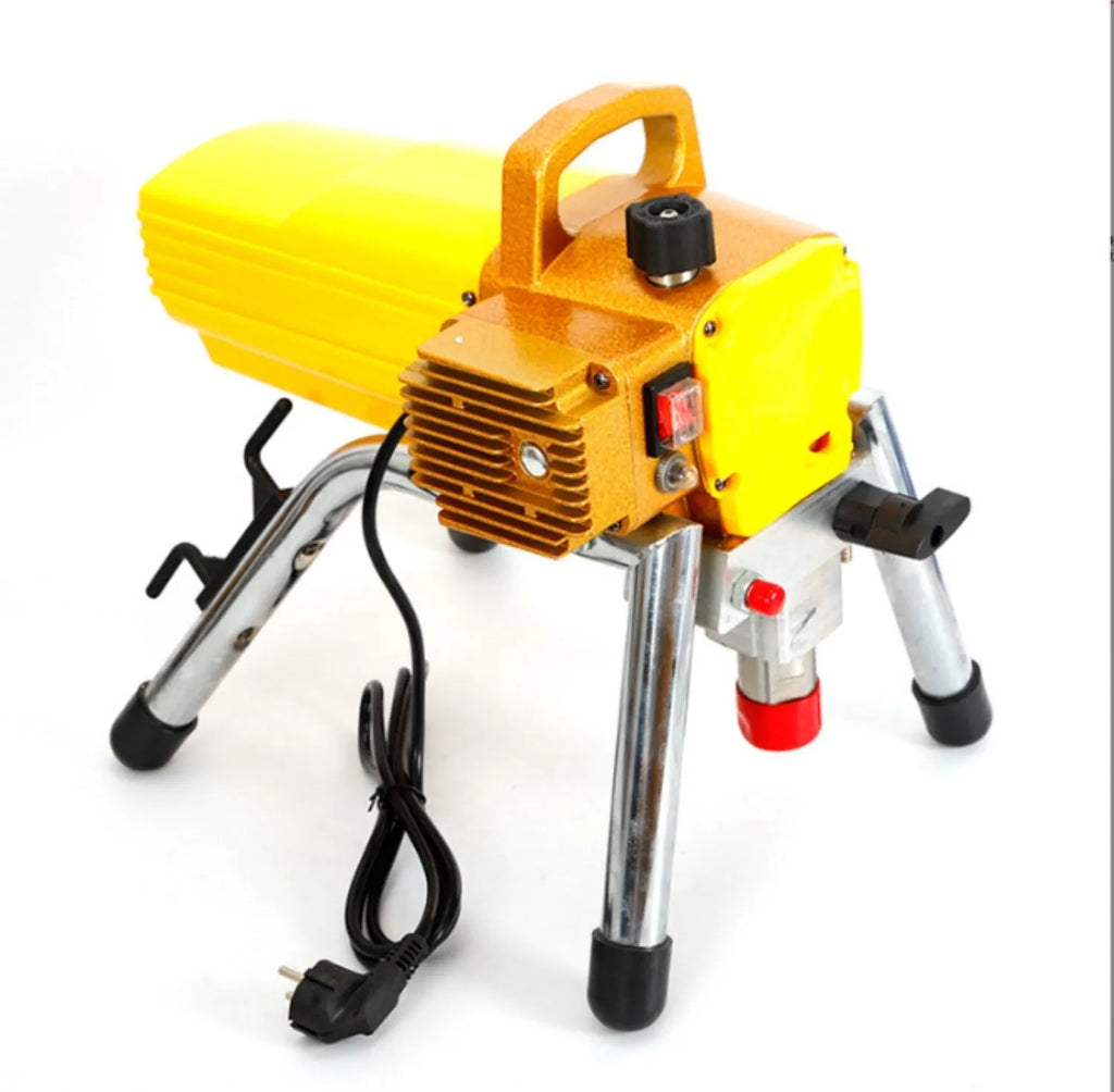 Blue portable electric airless spraying machine with spray gun and 50cm extension rod.