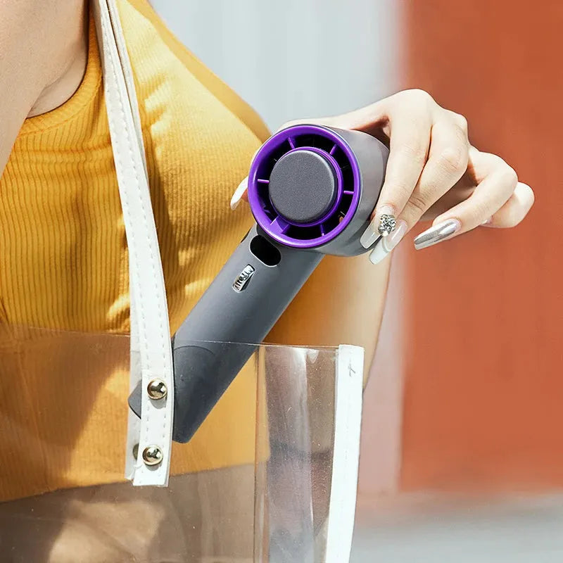 Portable handheld turbo fan with semiconductor refrigeration 3000mAh battery adjustable speed mini personal fan