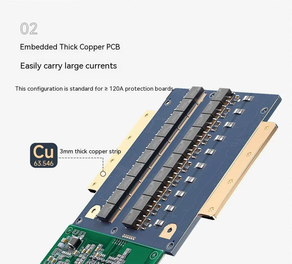 Dali lithium iron phosphate battery protection board for 4-cell 12V packs with balancing circuitry