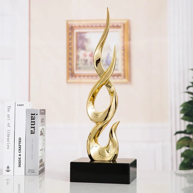 Solid resin high-rise festival decoration ornament in a choice of colours including gold, silver, red, and transparent gradients.