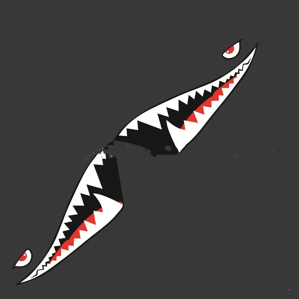 Large shark design car sticker measuring 150cm in length for vehicle decoration