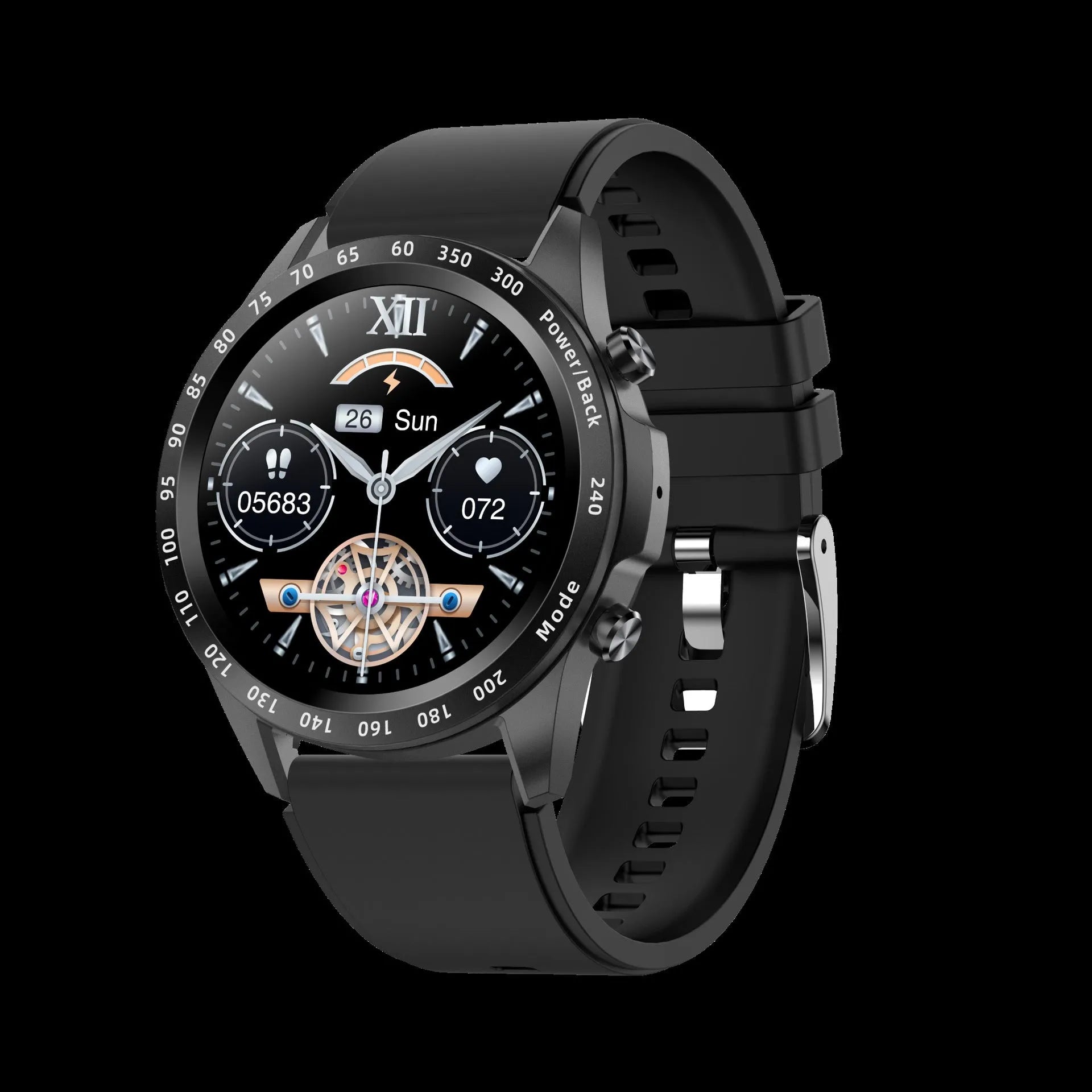 Bluetooth call smart watch with heart rate sleep blood pressure monitor, zinc alloy case, 1.3 inch touch screen, wrist strap