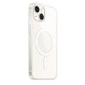 Transparent magnetic phone case for iPhone showing clear back and magnetic ring