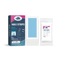 HANCHOBIT facial hair removal wax paper strips with wet wipes in packaging