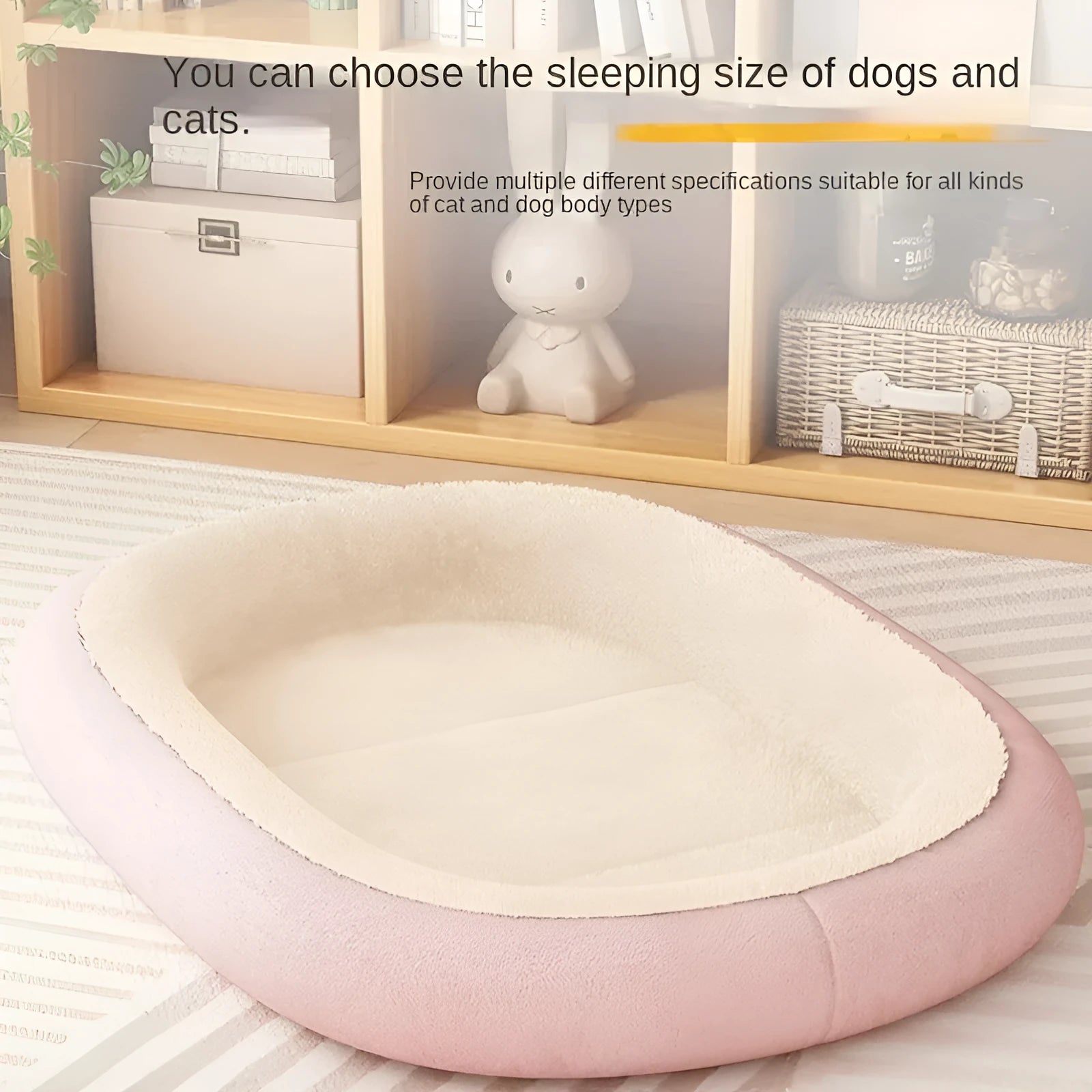 Thickened winter dog kennel for small and medium dogs in grey colour with soft padded interior