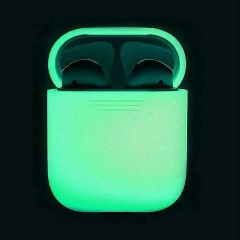 Luminous silicone flip-open protective case for Apple AirPods wireless earphones