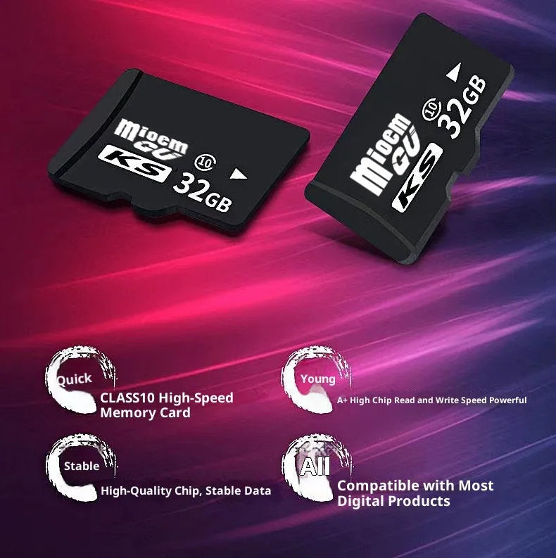 Black TF memory card 32GB Class 10 high speed for camera and dash cam