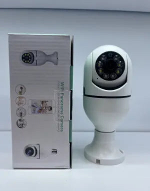 Wireless bulb security camera with 1080p resolution and full colour night vision capability