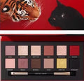 Twelve-pan animal theme eyeshadow palette showing Golden Tiger, Red Fox and Wild Leopard colour shades