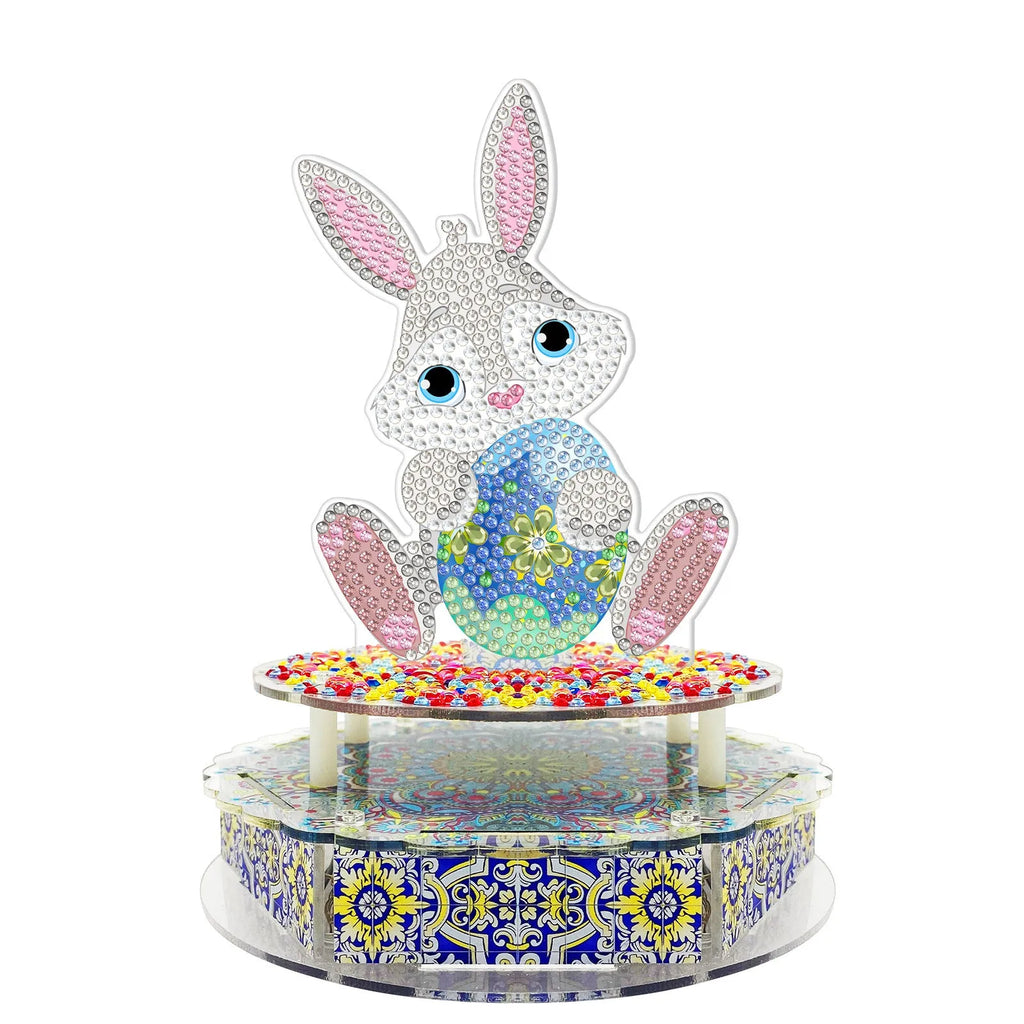 Handmade point diamond painting music box decoration kit with light string and accessories in YYH01 colour