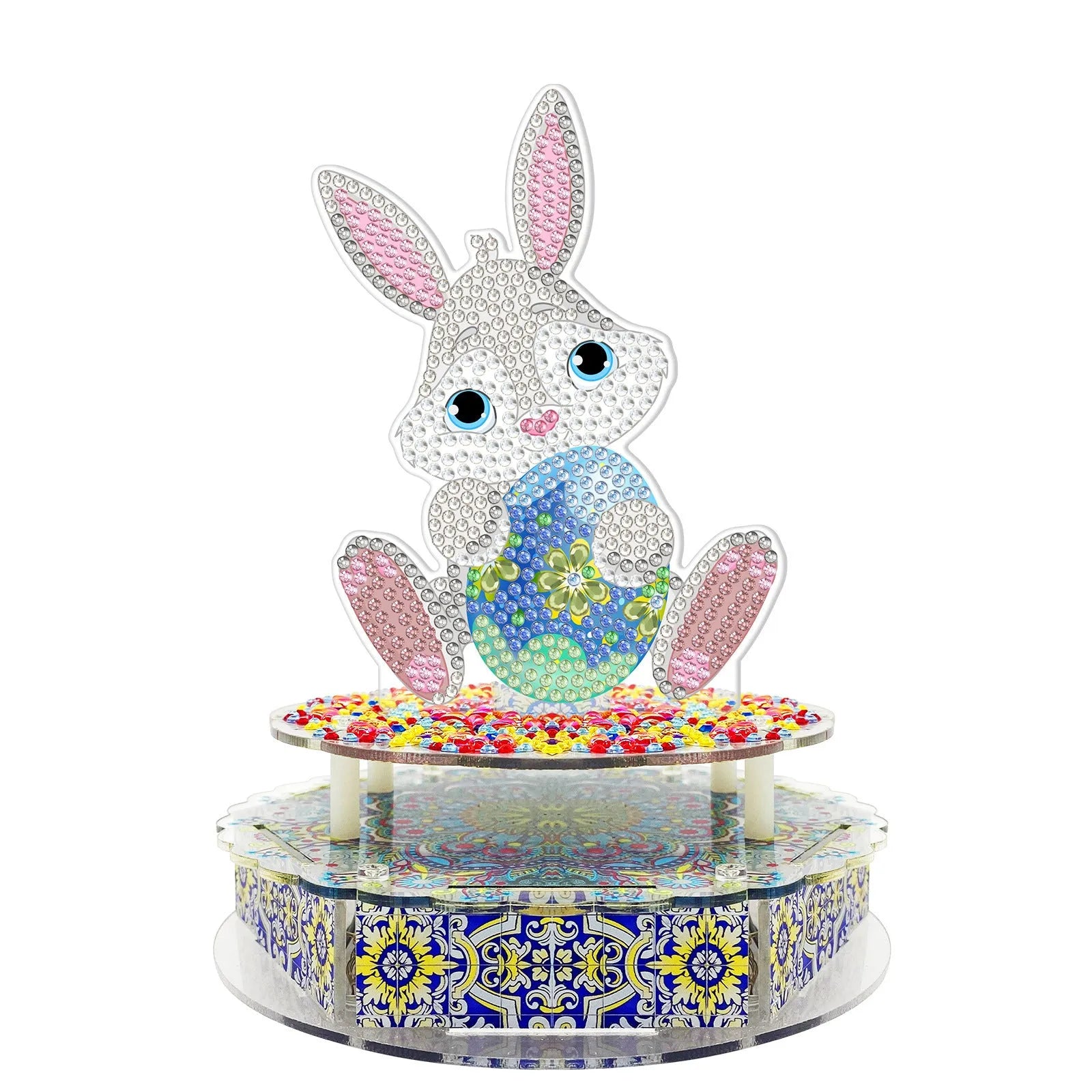 Handmade point diamond painting music box decoration kit with light string and accessories in YYH01 colour