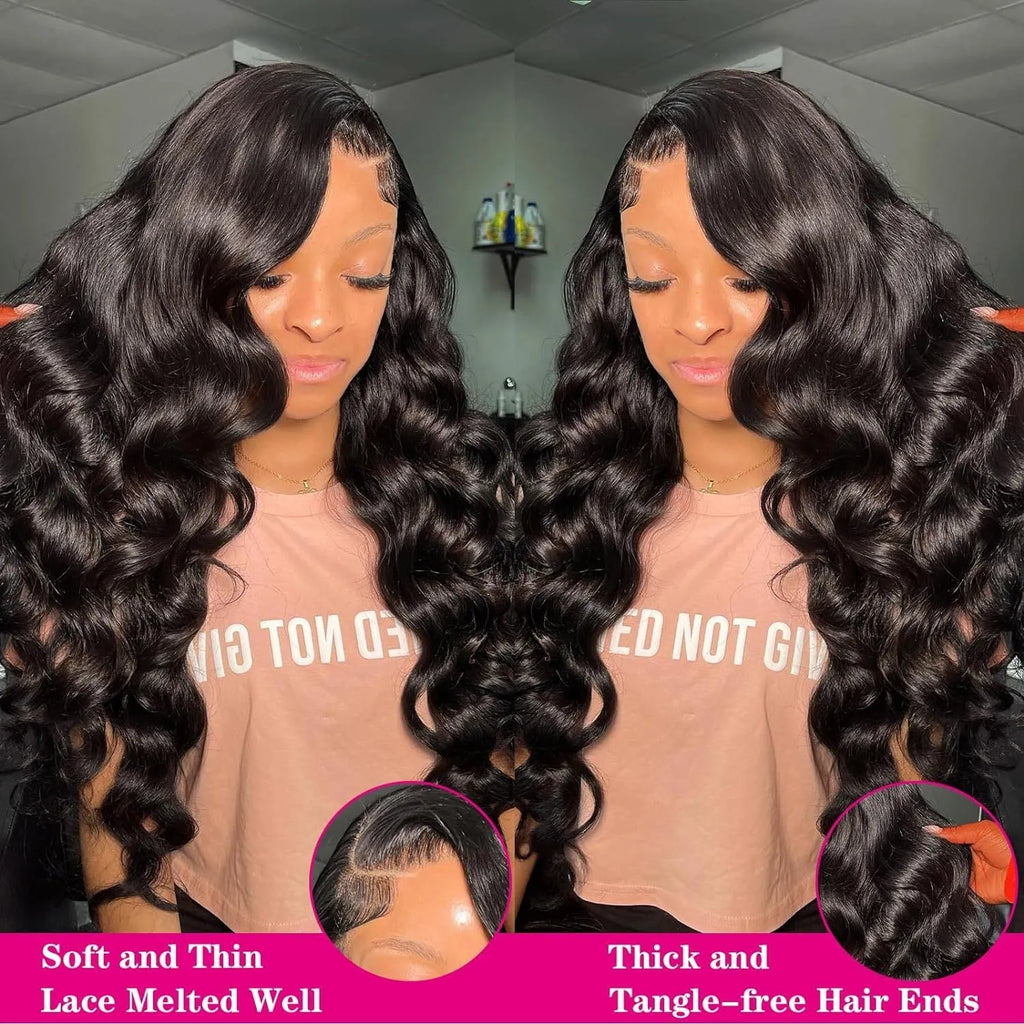 Black medium length curly synthetic wig with full-head coverage on mesh cap